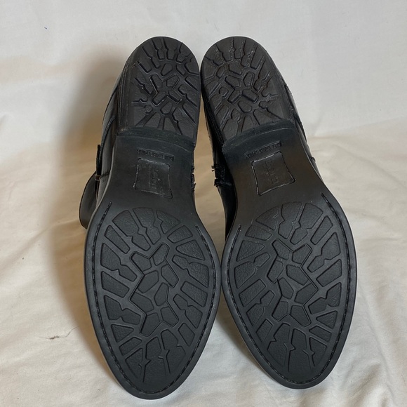 Born Black Leather Ankle Boots with Decorative Buckles - Women-8 - Picture 12 of 13